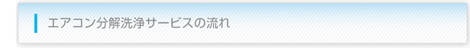 エアコン分解洗浄サービスの流れ